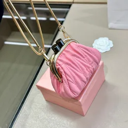 New Single shoulder crossbody womens bag Fashion Clip Small Square Bags Mini Shell Dinner Bag Chain Zero Wallet Dumpling change purse