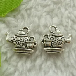 Charms 268 peças Antique Silver Bule Charms 15x14mm #4503