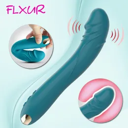 Giocattoli per adulti FLXUR Vibratore per dildo morbido per donne G Spot Vagina Massaggiatore Stimolatore per clitoride Vibratori Masturbatore femminile Giocattoli sessuali per donna 230519
