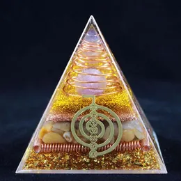 Componenti meditazione orgone piramide ametista cristallo per il generatore di energia dell'energia di buddha piramidi reiki guarigione
