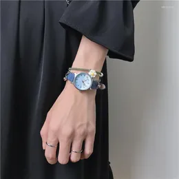 Wristwatches Girls Strap Watch Women's Small Dial Leather Belt Student Korean Version Exquisite Simple Retro Xiaoqing