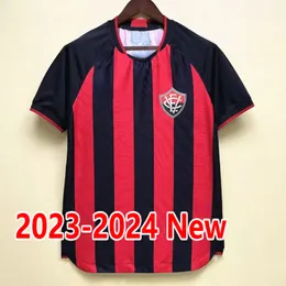 23/24 eSporte Clube Vitoria Soccer Jerseys Roberto Jadson Maillots de Futol 2023 2024 Home Eduardo Santos Shirts MenサイズCamesitas Foot Uniorms