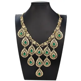 Ожерелья Sunspicems, новое ожерелье невесты из Марокко, женское подвесное ожерелье с кисточками золотого цвета, арабские свадебные украшения, орнамент кафтан