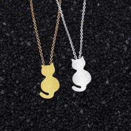 قلادة بالجملة 10piece Baby Cat Cat Necklace Stainless Steel Charm Women Pet Jewelry Girlfriends Gifts Animal Bathing Netclace