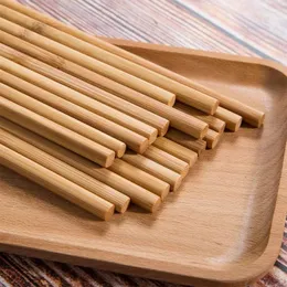 Choquesticks Dez pares pares reutilizáveis ​​de bambu natural chineses pauzinhos chineses ecologicamente corretos Acessórios de utensílios de mesa à prova de escaldos biodegradáveis