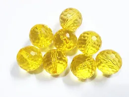 Beads 12mm 480pcs/bag 20mm 105pcs/bag Yellow Transparent Acrylic Many Faceted Beads