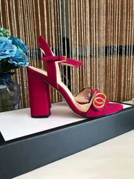 Kadın tasarımcı sandalet yüksek tıknaz topuk sandalet yaz ofis elbise ayakkabıları seksi bayanlar en kaliteli orijinal deri rahat marka kulübü 10a kutu