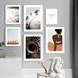 Objetos decorativos Figuras de imagens modernas de parede para sala de estar Picture nórdico Poster abstrato Arte Canvas Pintura de pôsteres e impressões botânicas 230520