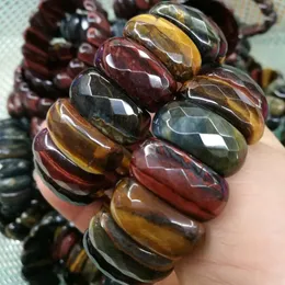 Bangle Natiger Tiger Eye Stone Beads Bracelet Natural Gemstone Bracelet DIY Jewelry Bracelet for Man for Woman بالجملة!