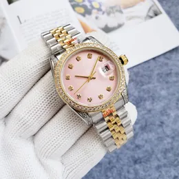 MENS DESIGNER Titta på helautomatiska mekaniska klockor 36mm Womens Watchs Pink Diamond Case Fashion Wristwatch