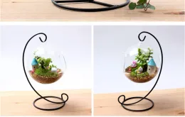 Top Spiral Bottom Ornament Display Stand Iron Hanging Rack Holder For Plant Christmas Candlestick Home Wedding Decoration H23cm