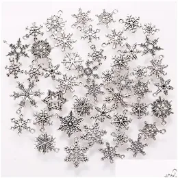 Подвесные ожерелья оптом 100 г/сумки ретро рождественская елка снежинка оленя снежного ожера