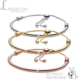 Braccialetti Bracciale originale Pando con catena a forma di serpente Bracciale in argento sterling 100% 925 per gioielli fai da te classici di alta qualità della moda femminile