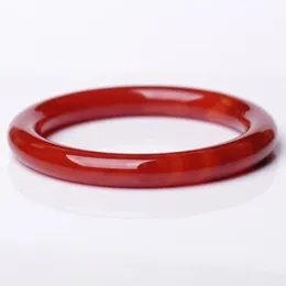 Bracciale rigido in agata rossa naturale Braccialetti da donna Gioielleria raffinata Giade rosse naturali autentiche Bracciale rotondo in pietra Bracciale in giadeite Fidanzata Mamma Regali