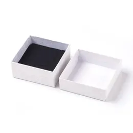 Cajas 50 Uds., 7,5x7,5x3,5 cm, cajas de cartón para regalos, cajas de exhibición cuadradas para joyería, pulseras, pendientes, caja de embalaje para collares