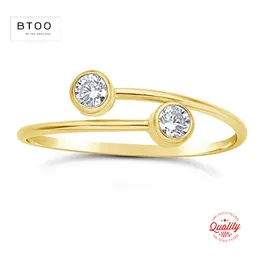 Yüzükler 14K Altın Dolgulu 3mm Beyaz AAA Zirkon Ayarlanabilir Yüzük Boho Altın Takı Minimalist Knuckle Halkası Anillos Mujer Altın Yüzük Kadınlar İçin