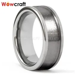 Rings Wholesale Tungsten Ring Core For Inlay Channel Polished Shiny Pip Cut Tungsten Blank Rings