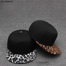 Ball Caps Leopard Snapback Cap Women Baseball Hat Autumn Flat Brim Hip Hop Caps Fashion Gorras Sport Caps Streetwear Men Hats J230520