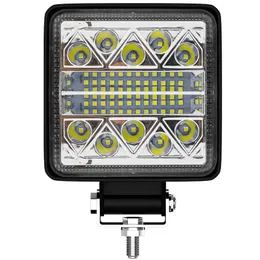 1 Paar 102 W Aluminium-Auto-LED-4x4-Arbeitslicht für Autos, LKWs, Traktoren, Geländewagen, Off-Road-Nebelscheinwerfer, 3030 LED-Scheinwerfer, 34 SMD-Scheinwerfer