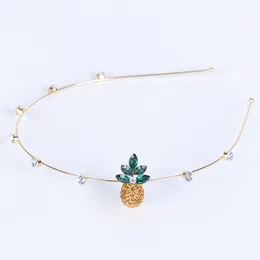 Haarspangen Haarspangen EASYA Schlichte, elegante Goldkristall-Ananas-Haarbänder, modische, zarte Kopfbedeckung, Strass-Accessoires für Frauen und Mädchen