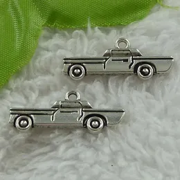 Charms 280 sztuk Antique Silver Truck Charms 28x11mm #3693