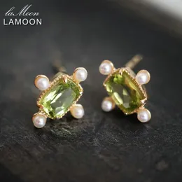 Stud Lamoon vintage Natural Peridot Gemstone Stud Brincho