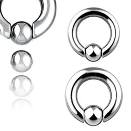 Huggie BCR Ball Close Ring Nipple Ring Piercing XXL BCR Ring Clip in Spring Ball Captive Prince Albert örhängen Rock Vaginal Ring Body