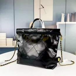 Классическая кожаная женская рюкзак дизайнерская дизайнерская модная сумочка металлическая цепь ромбоидная решетка мать и детская сумка с большой способностью с коробкой