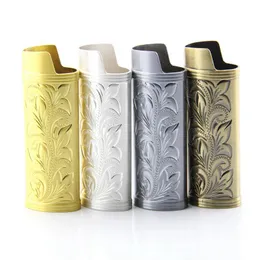 Senaste rökande färgglada metalllegering J3 lättare hudfodral hölje skydd ärm för bärbar utbytbar innovativ design torr ört tobak cigaretthållare