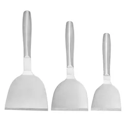 Paslanmaz çelik sığır eti kızartma kürek barbekü pizza spatulas pişirme araçları hamburger turner rahat tutamak hw0022