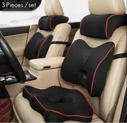 クッション高品質のカークッションとバックサポート枕セットメモリフィットボディカーブボディカーブを緩和するシート圧力正しい姿勢AA230520