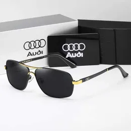 Designer Audi cool occhiali da sole di lusso Scatola a quattro cerchi da uomo polarizzati nuovi occhiali da personalità specchietti retrovisori ad alta definizione 557