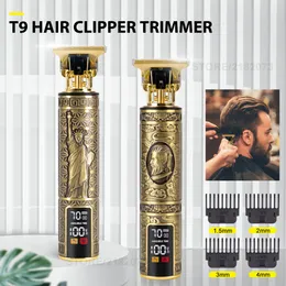 Electric Shalers T9 Hair Clipper LCD Digital Trimmer dla mężczyzn Cuting Maszyna do golenia fryzjera Sollowa Solilowanie kosiarki 230520