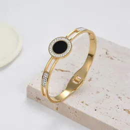 Bangle 2023 Latest High Quality Jewelry For Girl Upper Arm Wholesale Round Rose Gold Stainless Steel Luxury Gift