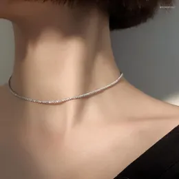Kedjor Simple Necklace Ins blomkålkedja Shimmering Clavicle 520 för kvinnor Choker