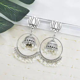 Dangle Earrings Alloy Vintage Lotus Tassel Lantern Fendant for Women Bohemian Gypsies incnic Party Ladies Gifts المجوهرات