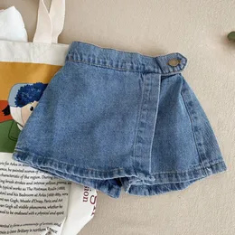 Skirts Summer Little Girls Children Clothing Outwear Denim A Line Skirt Girl Shorts Jeans 230520