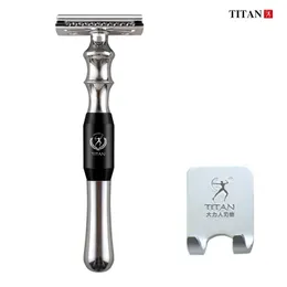 Electric Shavers Titan high quality shaving razor safety for men metal handle replaceable blade machine 230520