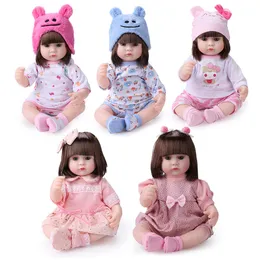 Dolls 42 38cm Reborn Doll Lifelike Baby Enamel Children Accompany for Girls Brithday Christmas Gifts bebe reborn 230520