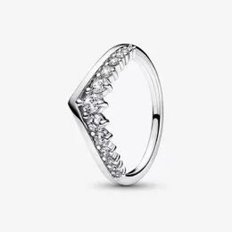 Timeless Wish Floating Pave Ring for Pandora Authentic Sterling Silver Party Jewelry designer Rings For Women Sisters Gift Crystal diamond ring with Original Box