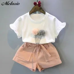 Clothing Sets Melario Cotton Girls Summer Vest Two Piece Sleeveless Children Fashion Clothes Suit Casual Dot Outfits 230520