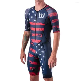 Гоночные наборы Wathie Ink Triathlon костюм Cycling Bodysuit Road Bike Trisuit 2023 Мужчины быстрые сухие короткие колготки с цельным