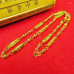 Łańcuchy vintage naszyjnik dla kobiet mężczyzn 585 Rose Gold Kolor Venitian Curb Slail Foxtail Link Naszyjniki modne biżuteria
