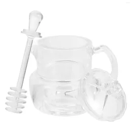 Geschirr-Sets, Glas, Bienenstock, Honigtopf, Aufbewahrungsflasche, Acryl, Terrarium, Holzstab, durchsichtiges Marmeladenglas-Set, Behälter, Sirup