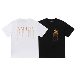 Дизайнерская модная одежда Amire Tees Am Tshirt High Version 2023 Ранняя весна New Amies High Street Круглая шея пара мод