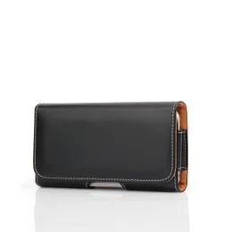 Phone Holster Case Shiny Leather Belt Clip 4.7-6.3 Inch Pouch Carrying Waist Bag For IPhone 15 14 Samsung Galaxy S23 MOTO