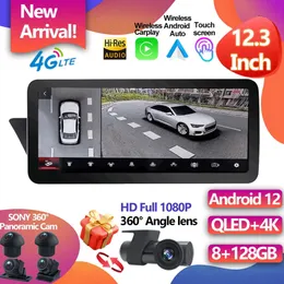 För Audi A4L S4 A5 B8 2009-2016 CAR DVD Radio 12,3 tum HD 1920*720 Android 12 Multimedia GPS Navigation CarPlay WiFi BT SWC 4G LTE-2