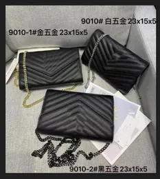 패션 디자이너 여성 가방 여성 어깨 가방 핸드백 지갑 진정한 푸 크로스 바디 체인 고급 품질