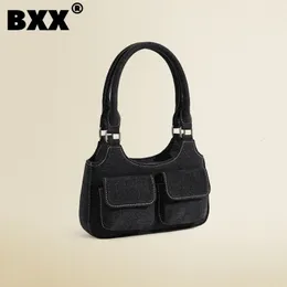 Marsupi BXX Borsa in tela di jeans per le donne Moda Minority Design Alta qualità Casual Ascellare Spalla Trend Donna 8P0272 230520