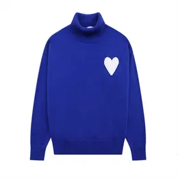 2023 Amisweater France Fashion Mens Sweaters Designer Turtleneck vinter amishirts älskar hög krage stickad tröja män avslappnad över am i61nj